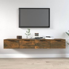 Mobili Pensili 2 pz Rovere Fumo 68x30x20 cm Legno truciolato