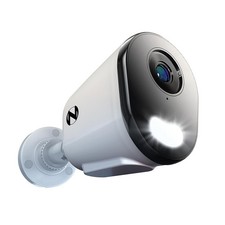 Wired IP 4MP Deterrence Camera with 2-Way Audio - White