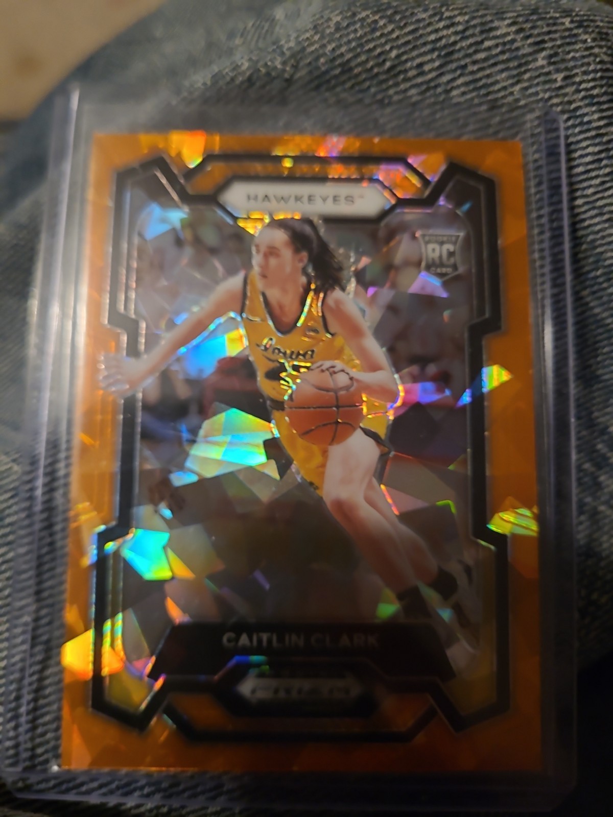 2024-25 Panini Prizm Draft Picks - Caitlin Clark #57 Orange Ice Prizm (RC)