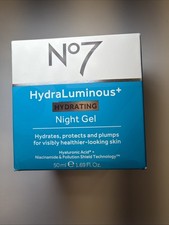 No7 HydraLuminous Hydrating Night Gel 1.69 FL Oz Brand New