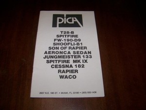 PICA RC Airplane Catalog, Radio Control Flying