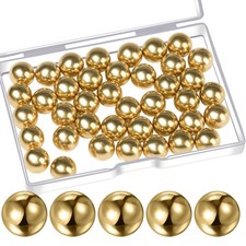 40 pcs 1/2  Precision Solid Brass Bearing Balls, Brass Balls for Ball Mill, T...