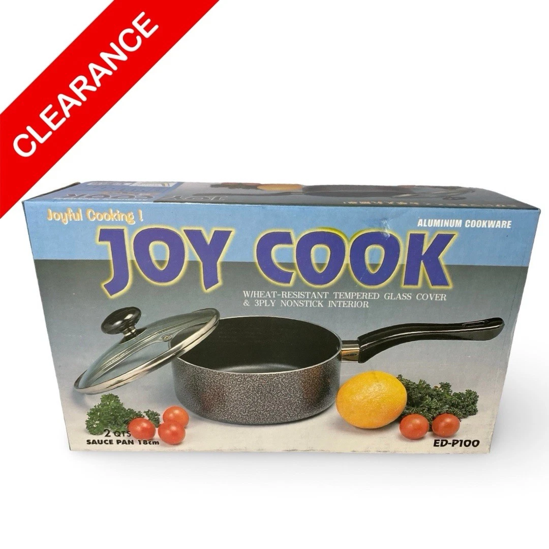 NEW 2 Qt Sauce Pan 18cm Aluminum Cookware Nonstick w/ Glass Lid Made in Korea