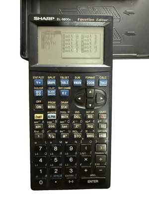 Sharp EL-9600c Graphing Calculator Equation Editor