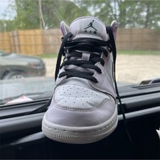 Jordan Air Jordan 1 Mid White Purple Black Leather Sneaker Mid Top Retro