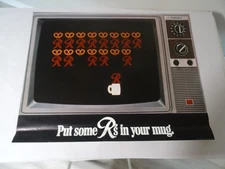 VINTAGE 💯 RAINIER BEER R’s in Your Mug ATARI Promo Advertisement Poster 27 INCH