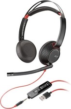 Poly Blackwire 5220 USB-A Wired Headset Noise Canceling Mic New