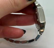 Cartier Santos Galbee Steel Automatic Watch 2423 24 mm Guilloche 6