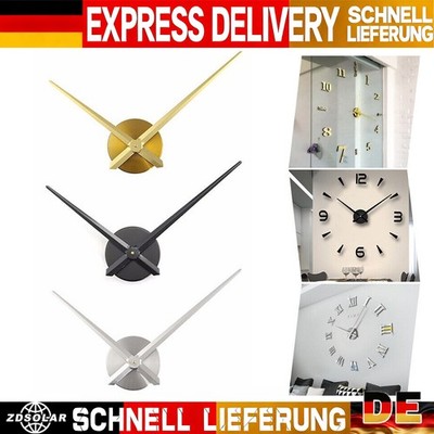 3D Uhrzeiger, DIY große Uhrzeiger Nadeln Wanduhren Art Decor Metall 39cm DEU