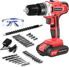 21V Power Drill Cordless Tool Kit Set, Electric Screwdriver Cordless Drill with
