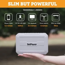 Setpower PG216Wh Portable Power Station- Magnetic Power Bank-Outdoor RVGenerator