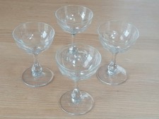 X4 Antique Victorian cut Glass Champagne Coupes/Saucers Percival Vickers? 