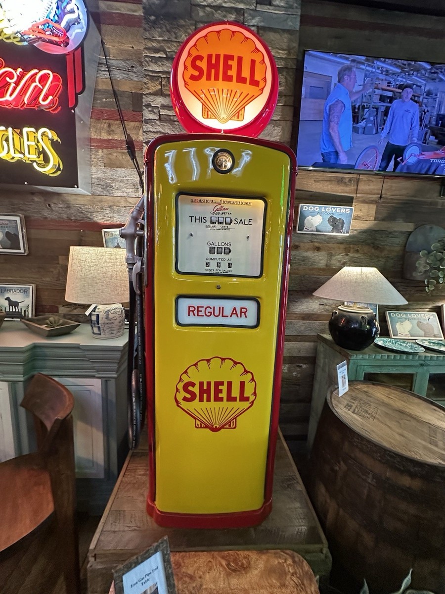 Shell Gas Retro Gas Pumps For Sale Pair Of Vintage Gas Pump Decals