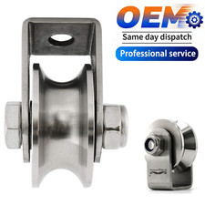 HeyousStainless Steel U-Type Groove Sliding Wheel Roller Track Rail Fixed Pulley