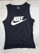 NWT Nike Men  s Sportswear Icon Futura Tank top. Sz Small  Black. AR4991