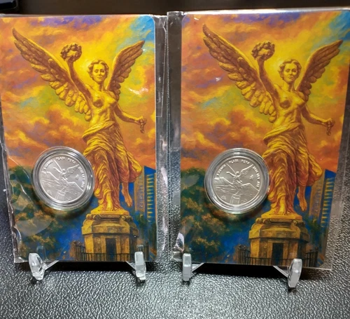 Pair Of 2026 Mexican Libertads 3 Grams .999 Silver BU In Capsules/Carded*