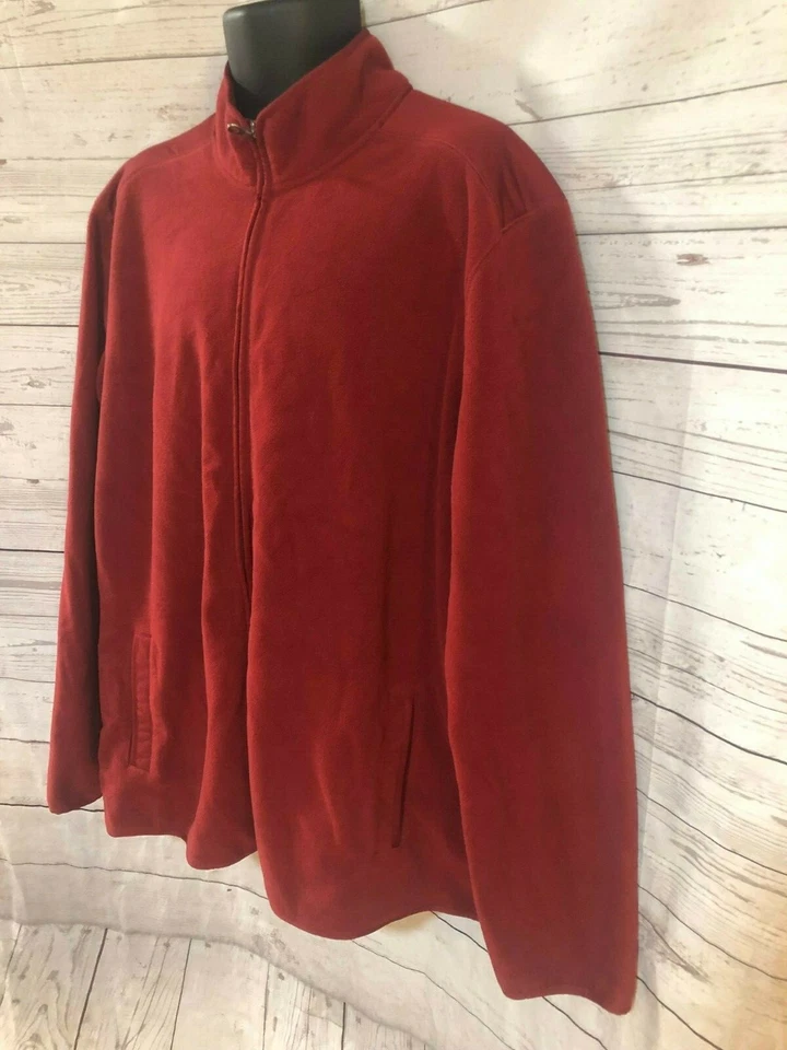 Chaqueta Croft & Barrow Hombre Polar Cremallera Completa Manga Larga Borgoña Talla XXL Foto 2 de 4