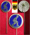 CONE ENAMELLED BADGE OF HONOUR * GOLD DKB GERMAN KEGLER BUND
