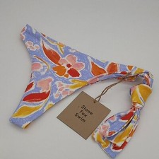 Stone Fox Swim Bikini Bottom Womens XS June High Waist Side Tie Petal Party XS