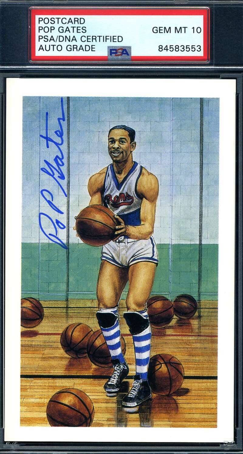 Pop Gates Gem Mint 10 PSA DNA Signed 1992 Center Court Autograph