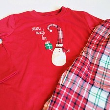 Gymboree Boys Gymmies 18-24 Red Plaid Snowman NWT Holiday Pajamas 2013