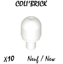 Lego 58176 - 10x Gyrophare / Light cover with Bar - Blanc White - New Neuf