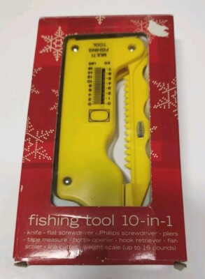 Multi Fishing Tool Plastic Case Stainless Steel Parts 10 in 1 Tool  new