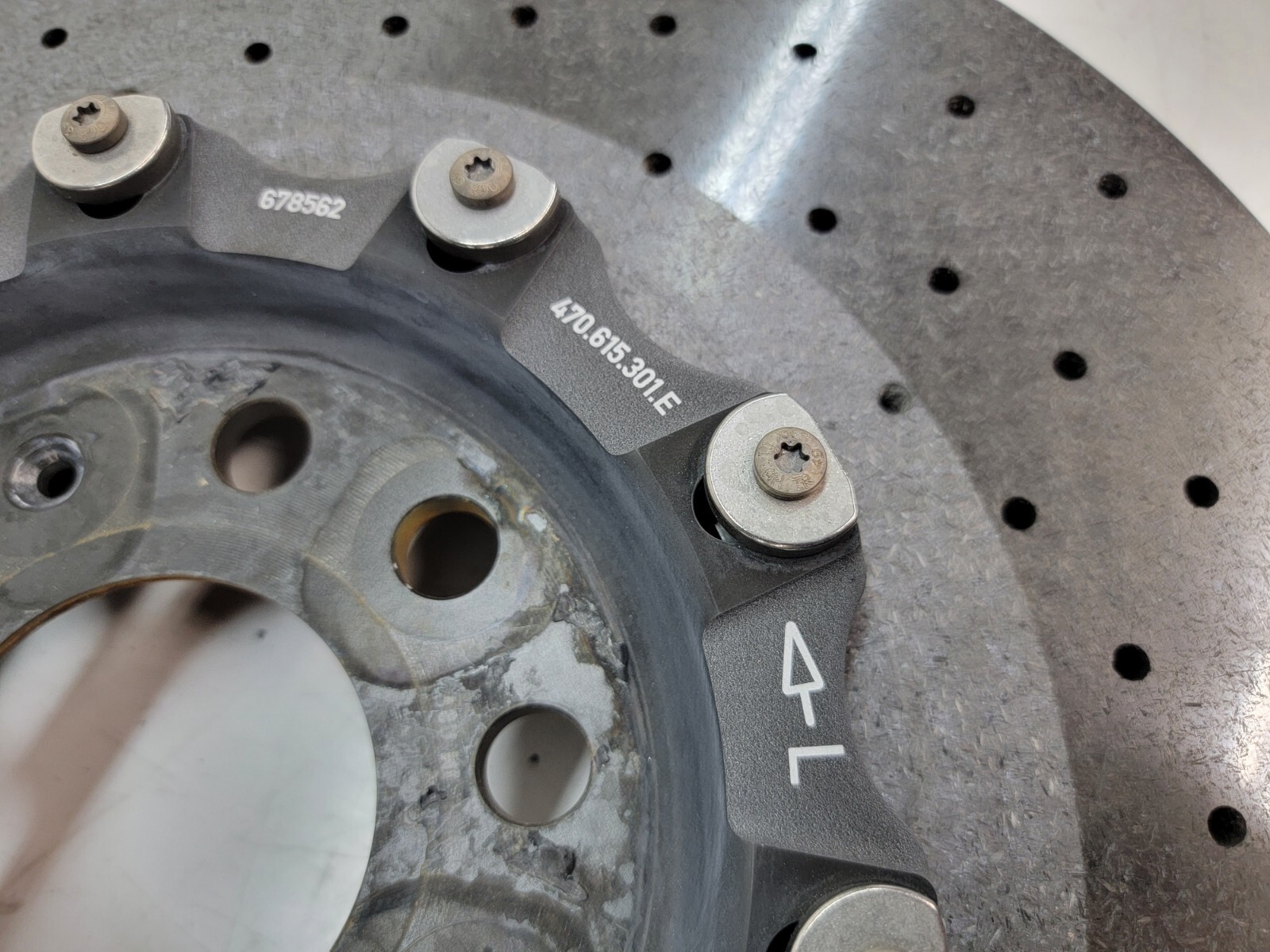 LAMBORGHINI AVENTADOR FRONT LEFT CARBON CERAMIC BRAKE DISC ROTOR OEM 470615301E