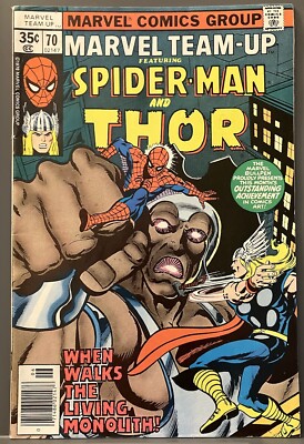 MARVEL TEAM-UP #70 Spider-Man THOR 1978 VF- Chris Claremont JOHN BYRNE