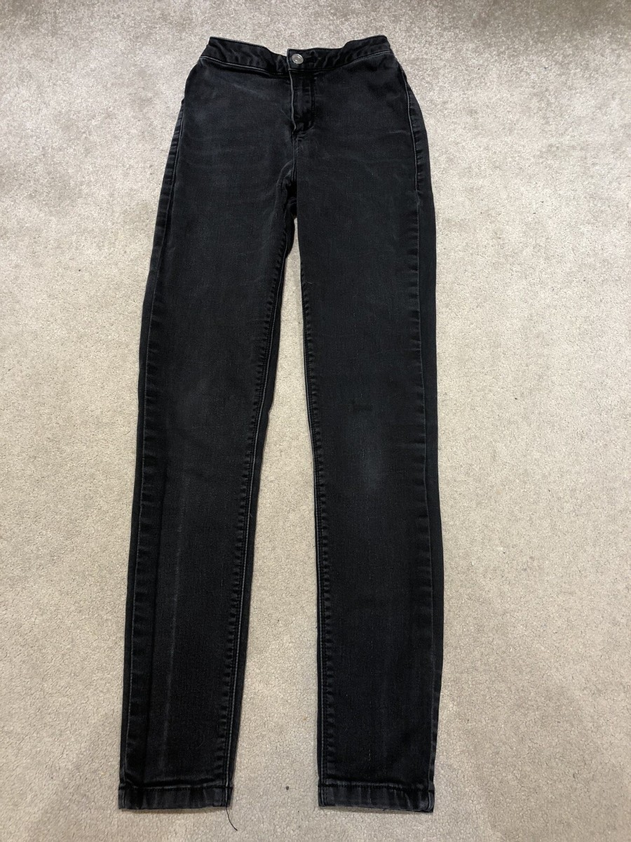 Missguided Black Skinny Jeans With Belt Loops Missguided Vice High