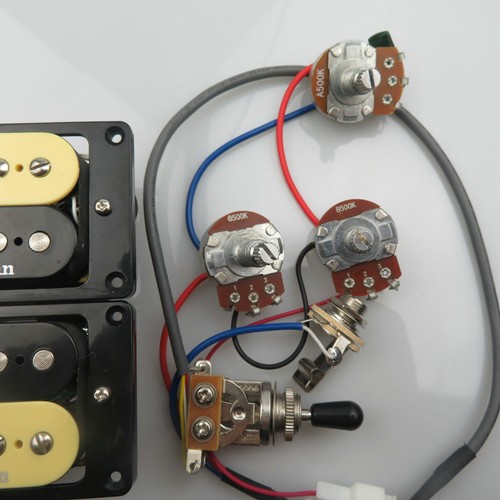 Guitar Pickups Humbucker 4C With Wiring Harness 2V1T Set Electric