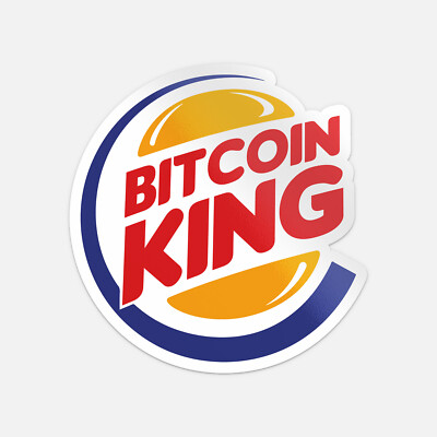 Bitcoin King Funny Car Bumper Vinyl Sticker Decal