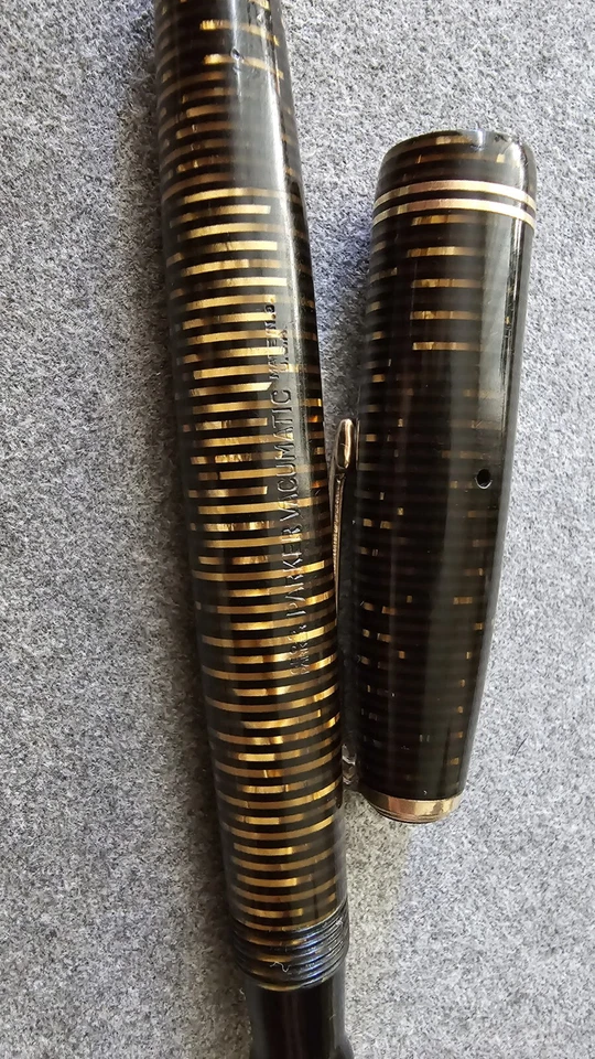 Pluma Estilográfica Parker Vacumatic De Colección, Plata Negra - EE. UU. 1940 - COMO NUEVA Foto 3 de 4