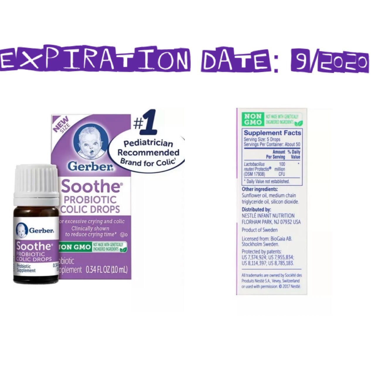 gerber soothe probiotic drops ingredients