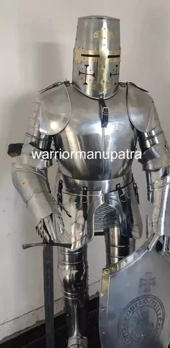 Medieval Knight Suit Of Armor Wearable Crusader Combat Templar Full Body Armour - Picture 2 of 6
