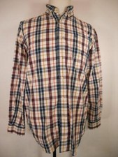 Beautiful Men's Medium Ralph Lauren Chaps Red Plaid Design LS Button-Down Shirt