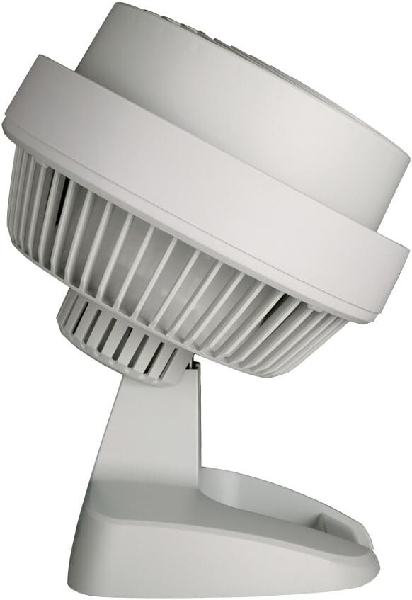 Compact Air Circulator Fan, 3 Speeds, Adjustable Tilt, Whole Room Cooling, White