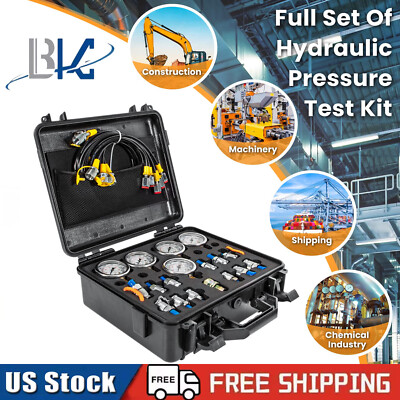 #ad Hydraulic Pressure Test Kit Case for Excavator Construction Machinery Ships Mine $173.39
