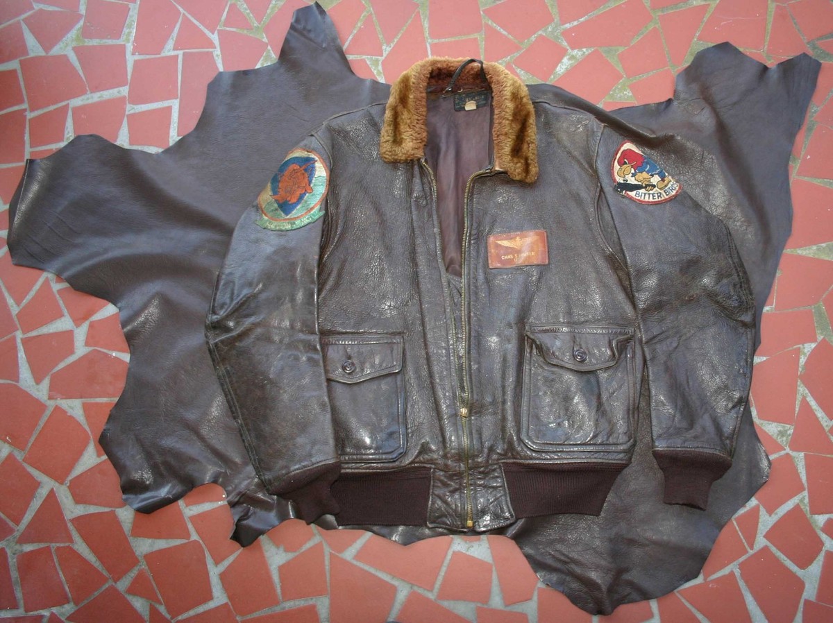 B-G INC. 55J14 KOREAN WAR USN G-1, NEW LEATHER FLIGHT JACKET B-G INC. 55J14 KOREAN WAR USN G-1, NEW LEATHER FLIGHT JACKET