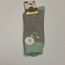 Primark Baby Yoda Cozy Socks Mandalorian Grogu Grip Star Wars Disney US 6-10 New