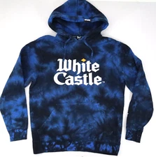 DGK Dirty Ghetto Kids White Castle Tie Dye Hoodie in Blue Black Adult Size Small