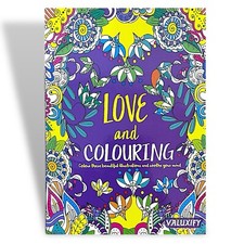 Image of ADVANCE ADULT COLOURING BOOK LOVE & COLOURING ANTI STRESS MIND COLOUR THERAPY A4