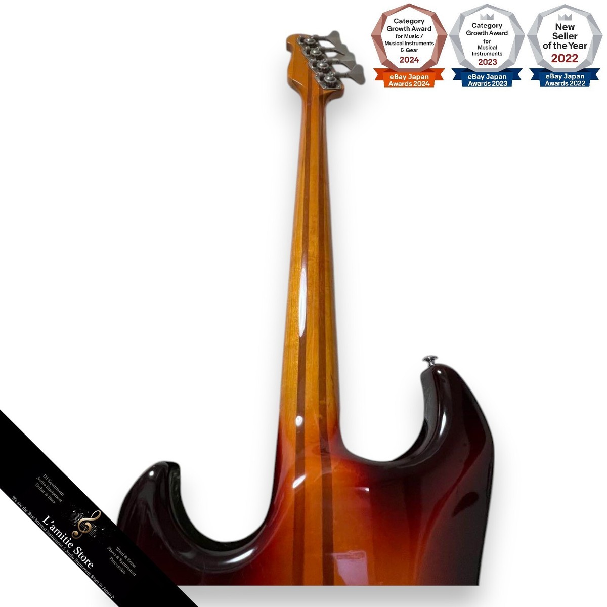 Yamaha BB2000 Fretless Sunburst Electric Bass JP Musical