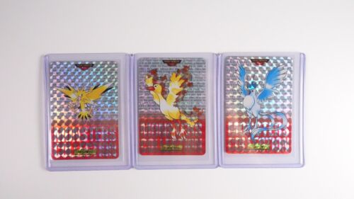 Articuno Zapdos Moltres #146, 145, 146 Pokemon Carddass RED Holo Japan BANDAI - Picture 1 of 14