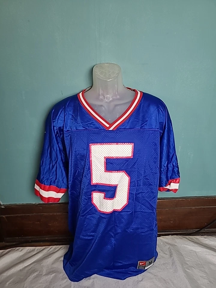 Camiseta de nailon Nike NY Giants NFL para hombre talla mediana malla vintage Kerry Collins #5 Foto 2 de 4