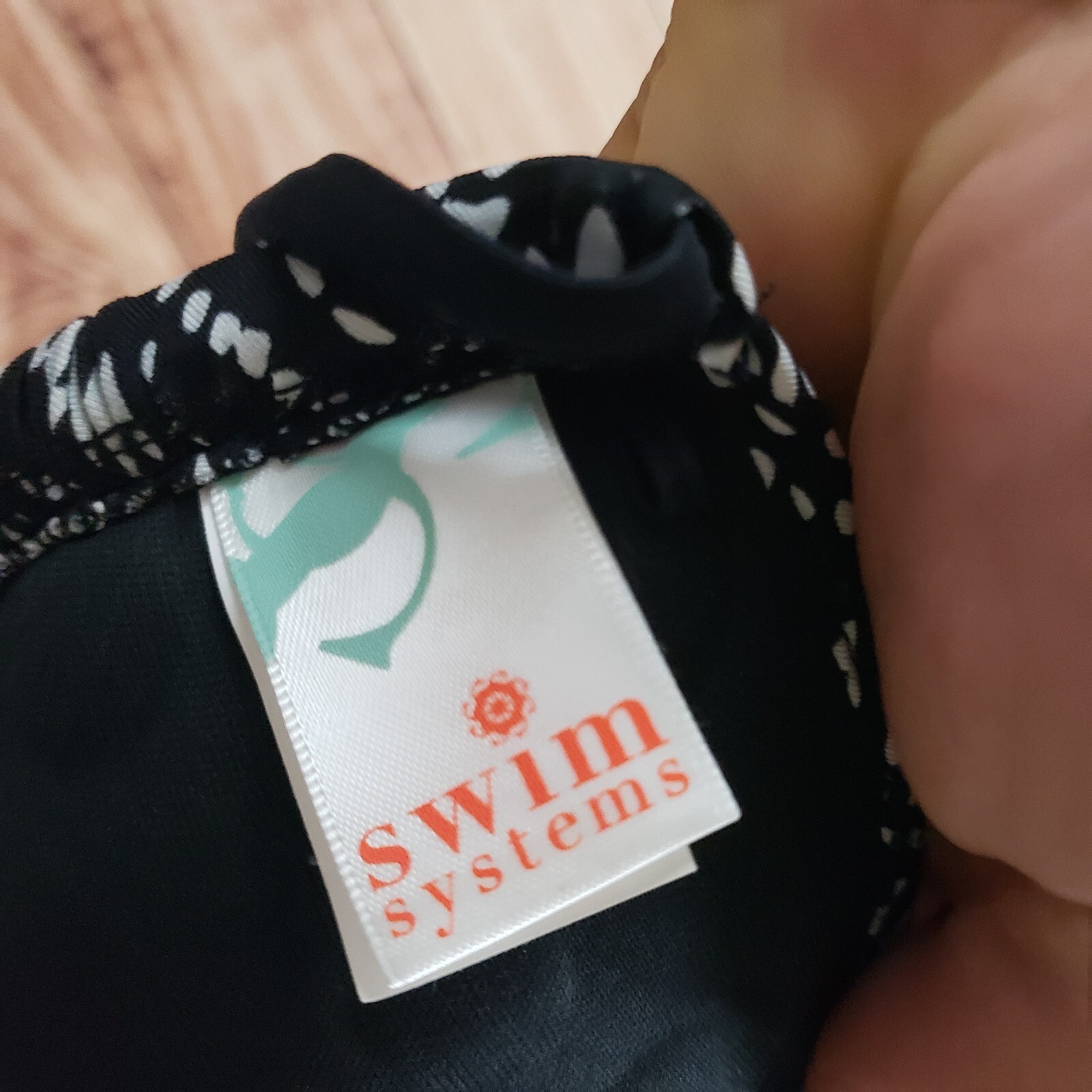 NEW Swim Systems Bikini Top Womens Small Black Triangle Swimsuit Halter Ladies