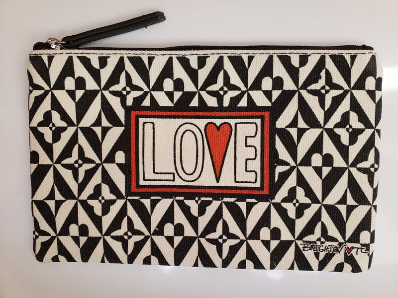 Brighton Zippered “Love” Travel or Cosmetic Pouch