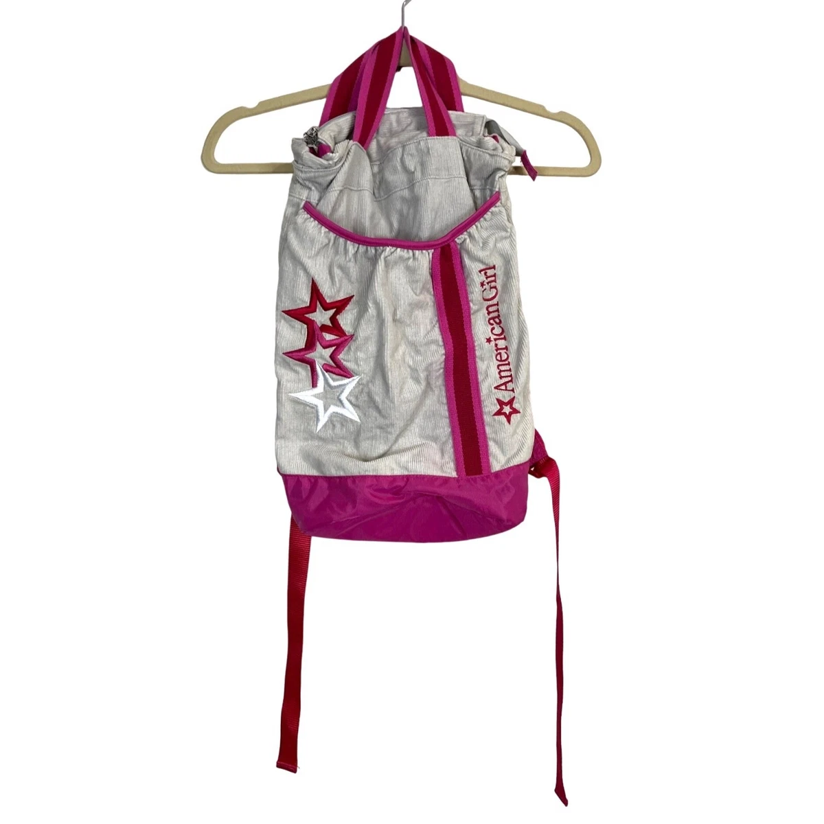 American Girl Backpack Doll Carrier Corduroy Pink Tan eBay