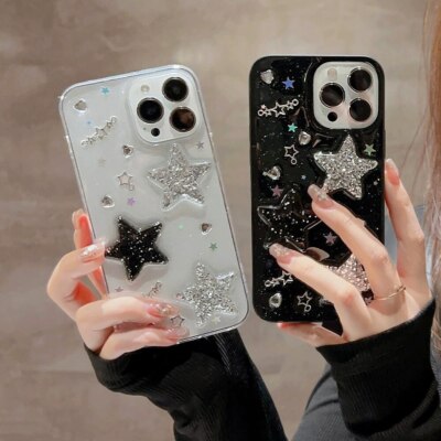 Luxury Glitter Shining Star Phone Case for IPhone 16 15 14 13 12 Pro Shockproof