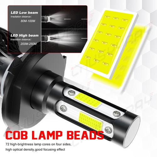 For Honda Pilot 2003-2005 2x LED Lights Bulbs 4-Sides H4/9003 High Low Beam - Picture 6 of 14